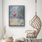 "Die Himmelsschaukel" 80 x 60 cm, Mixed Media Art auf Leinwand, gerahmt, Preis: 1.000,- - Werke