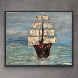 "The Traveler" 2023, Preis: 1.400,- (derzeit ausgestellt im Blauen Esel im Stadthafen in Rostock) - Werke